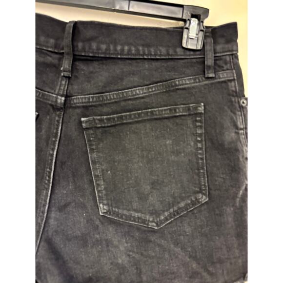 J. Crew Factory High Rise 3” Black Denim Shorts Button Fly Raw Hem Size 29 - Picture 6 of 7